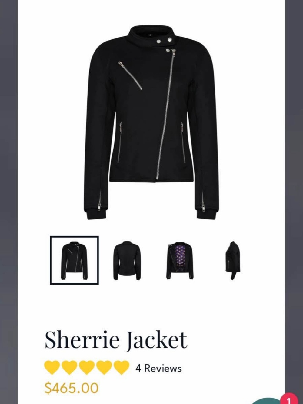 MotoGirl Black Sherrie Motorcycle Jacket